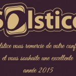 Solstice Analyse vous présente ses vœux pour 2015