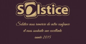 Solstice Analyse vous présente ses vœux pour 2015