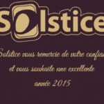 Solstice Analyse vous présente ses vœux pour 2015